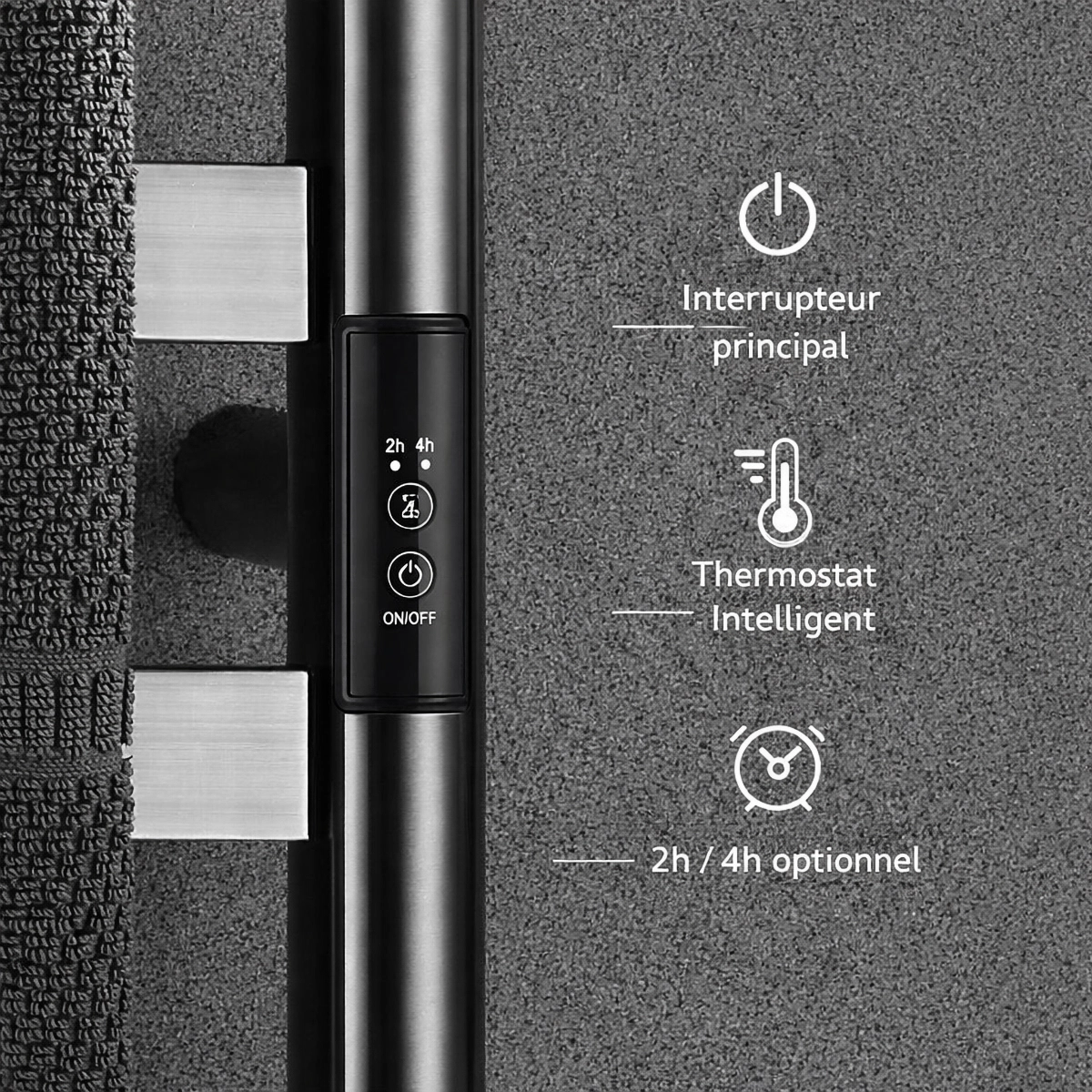 Sèche-serviettes électrique chrome